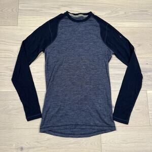 Smartwool Shirt Mens S Gray All Seaons Merino Wool Knit Base Layer Long Sleeve